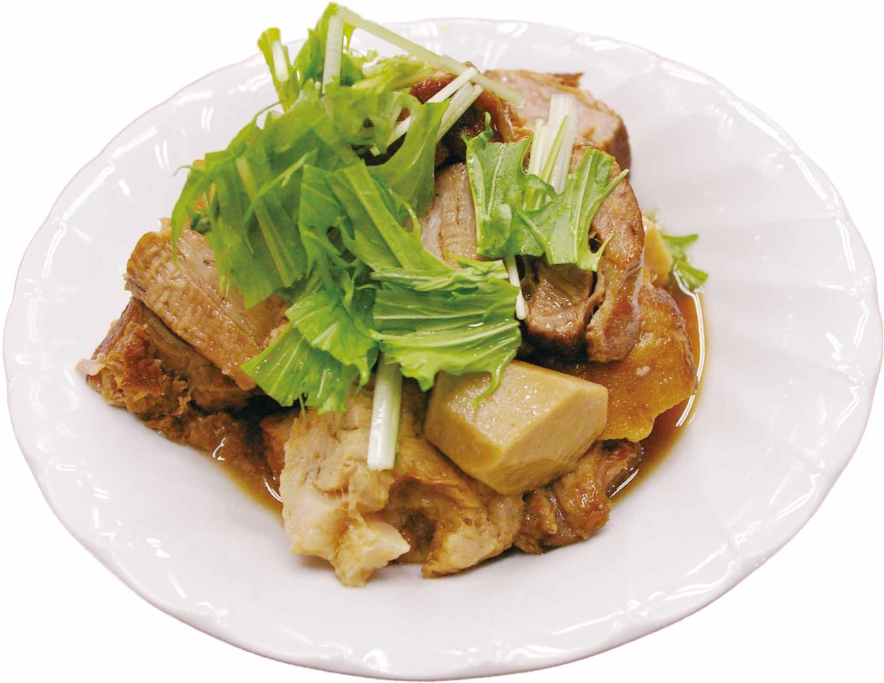 姫豚肉のバラ肉と里芋の煮付け