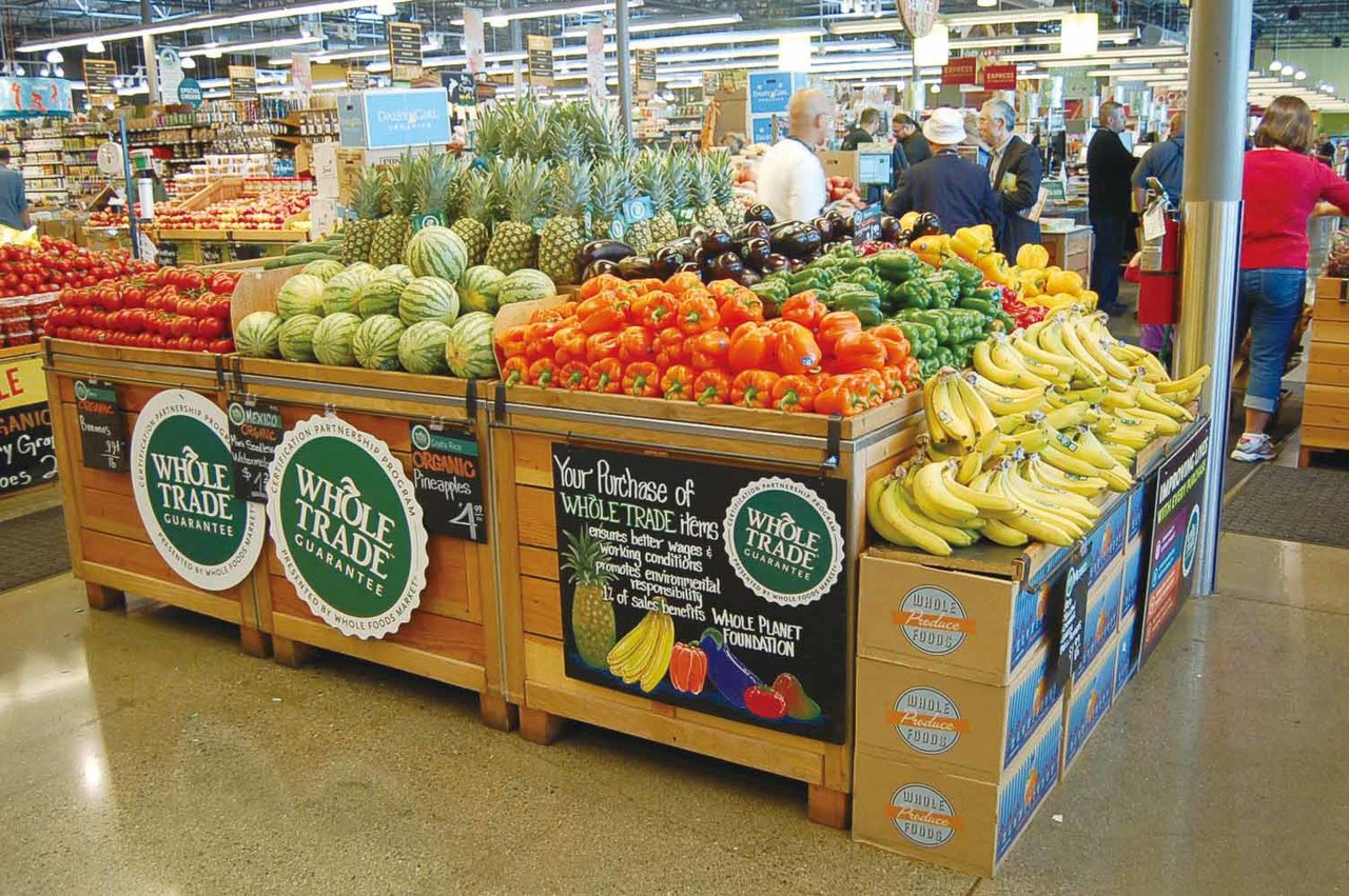 オーガニックが前面に押し出されている野菜の売場