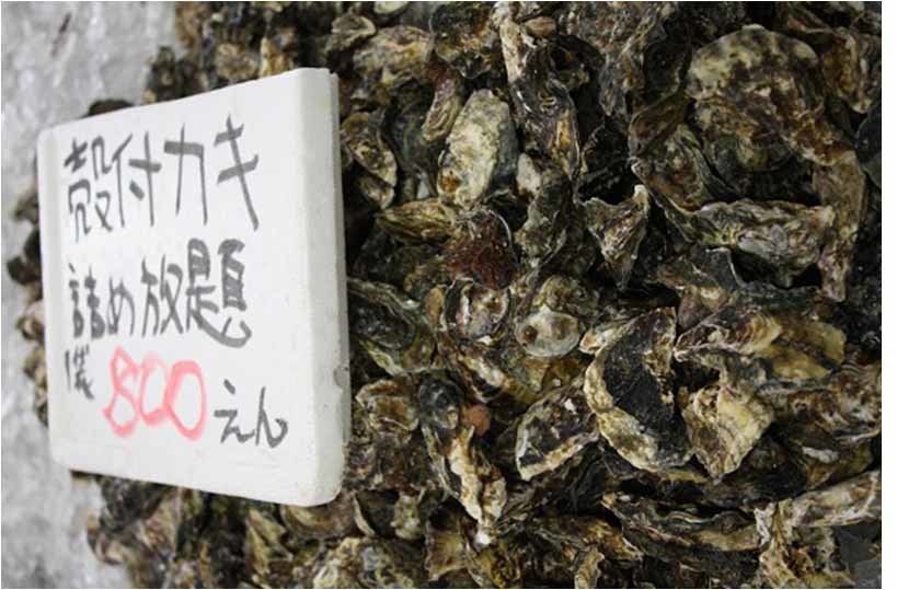 殻付きカキも詰め放題